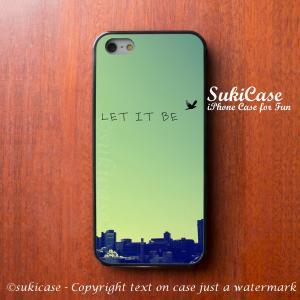 Iphone 5 Case Let It Be Bird Flying Over City..