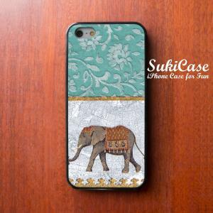 Elephant Iphone 5s Case With Light Blue Lace..