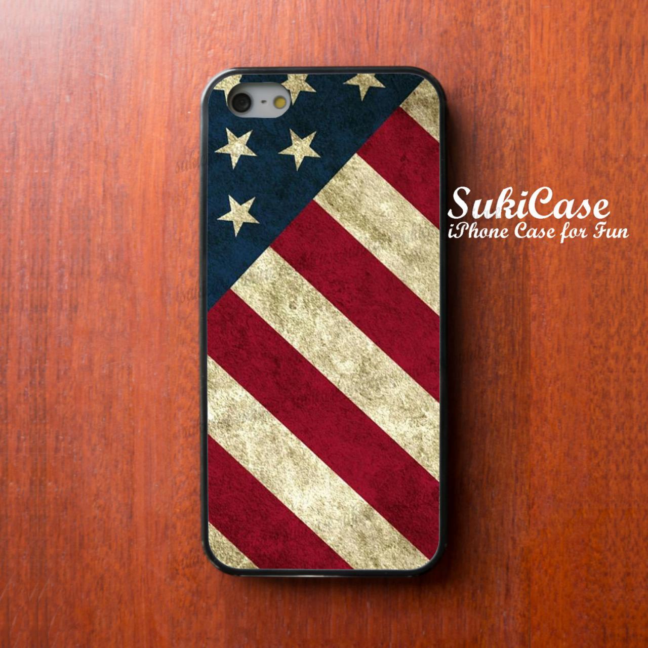America Flag Iphone 5s Case Vintage Grunge Old Age Usa Flag Iphone Case Iphone 5 Case Iphone 4 Samsung S4 S3 Cover Iphone 5c Iphone 4s