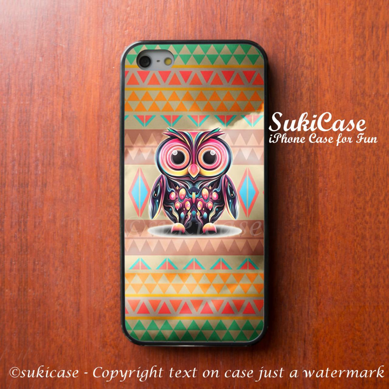 Iphone 5s Case Aztec Tribal Native Cute Owl Bird Iphone Case Iphone 5 Case Iphone 4 Case Samsung Galaxy S4 S3 Cover Iphone 5c Iphone 4s Case