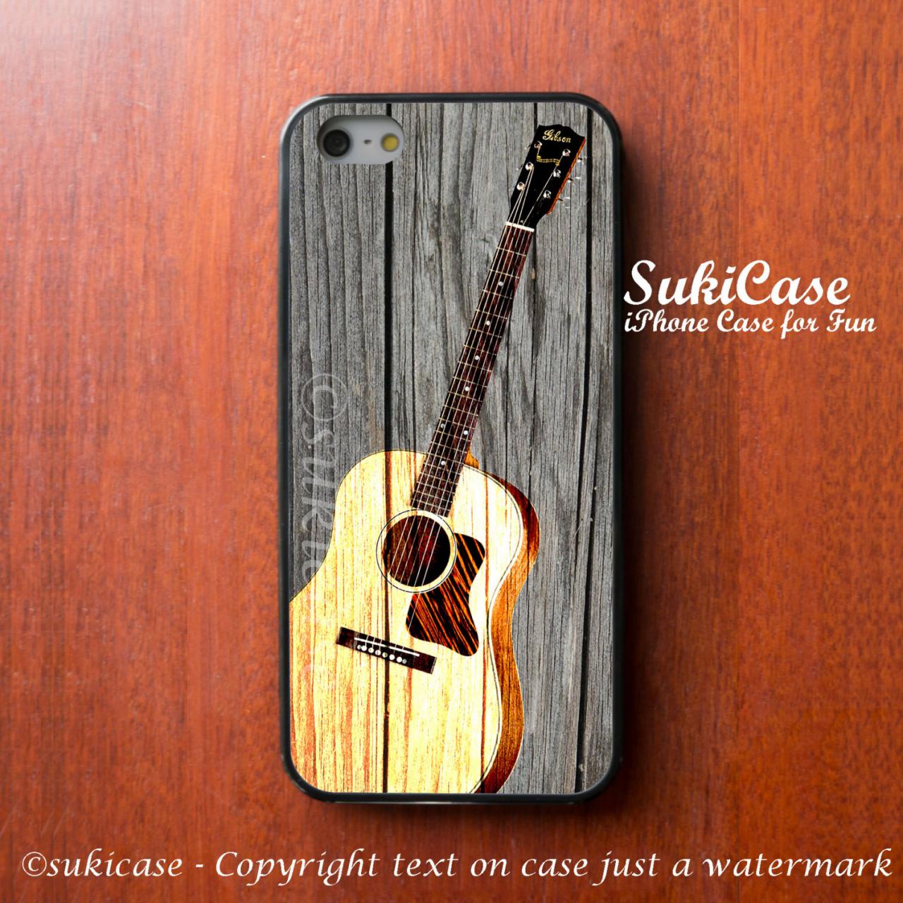 Iphone 5s Case Wooden Guitar Musical Instrument Wood Iphone 5 Case Iphone 4 Case Samsung Galaxy S4 S3 Cover Iphone 5c Cases Iphone 4s Case