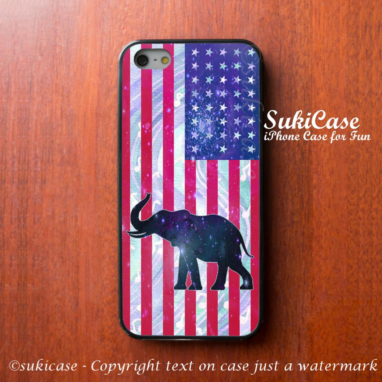 Iphone 5s Case United State Elephant On Star Galaxy Flag Iphone Case Iphone 5 Case Samsung Galaxy S4 S3 Cover Iphone 5c Iphone 4s Iphone 4